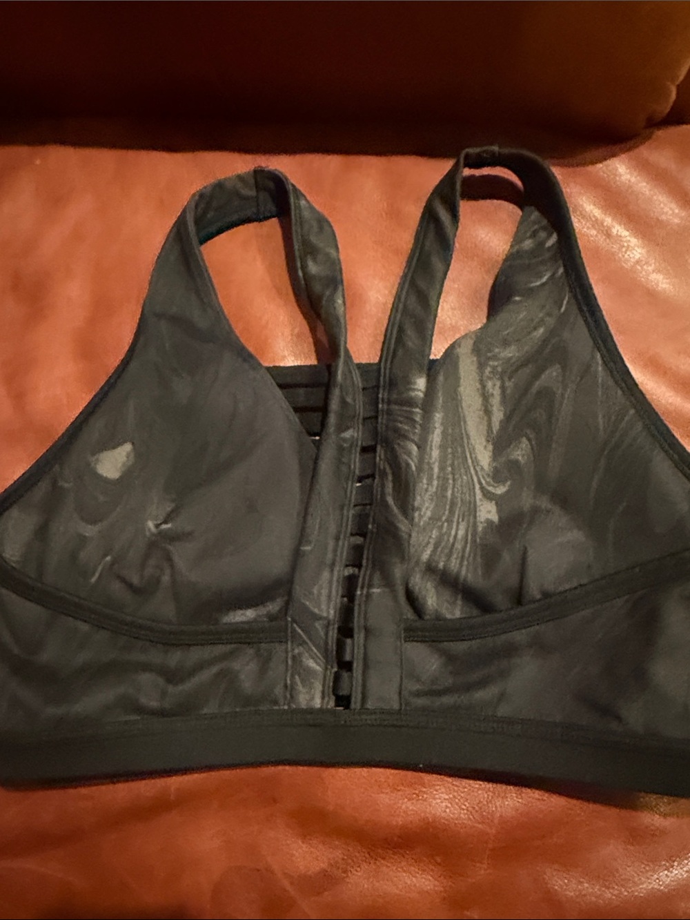 Abercrombie & Fitch Black Marble Print Sports Bra and XL Leggings Set L Top - Picture 6 of 6
